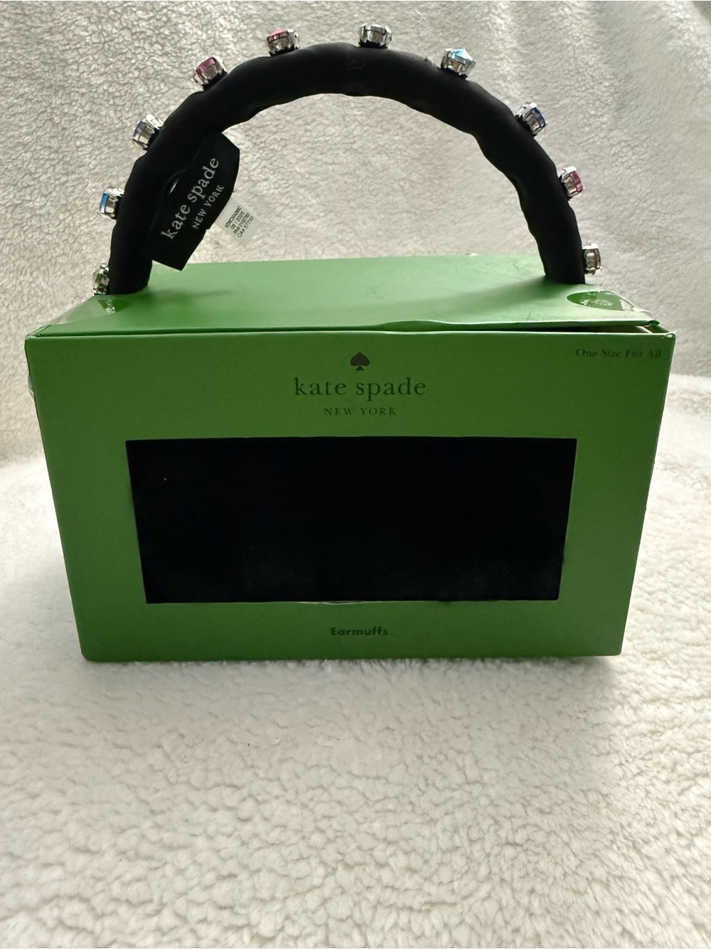 kate spade Black Jeweled Headband Earmuffs